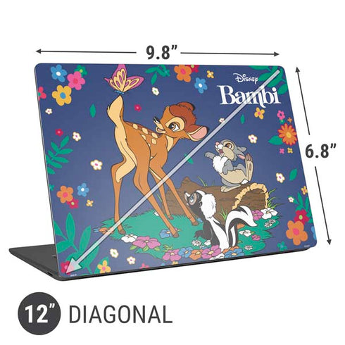 Disney Bambi and Friends Universal Laptop 12in (9.8 x 6.8in) Skin